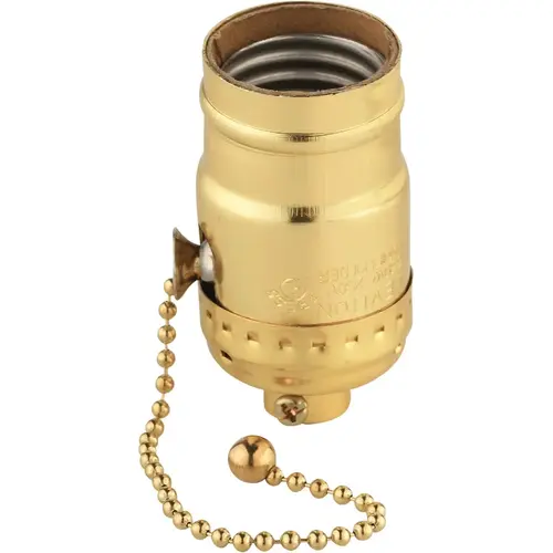Do it C20-19980-0PG Pull Chain Medium Base Polished Gilt Lamp Socket