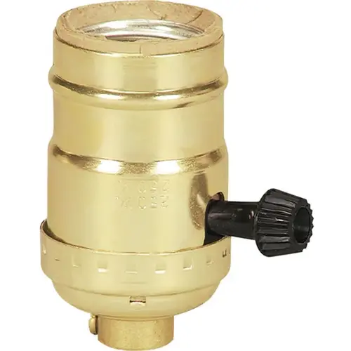 Eaton 917ABD-BOX Electrolier Lamp Holder Brass with Turn Knob