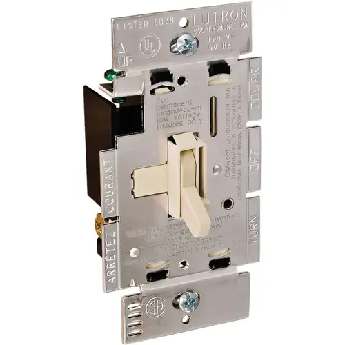Hafele 820.66.655 Lutron Wall Dimming Control, Ariadni, 2 Wire Low Voltage (LV) Ivory Ivory