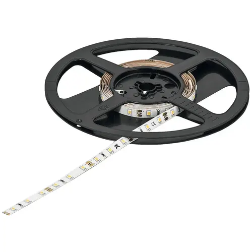 Hafele 833.74.339 Flexible Strip Light, Hafele Loox5 LED 2062, 12 V, monochrome, (5/16") 8 mm 196 7/8" 103 lm/W 495 lm 5 m 60 LEDs/m, 4.8 W/m, Cool white 5000 K, (196 7/8") 5 m available length White