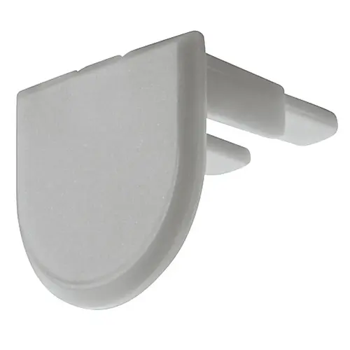 Hafele 833.74.824 End Cap, for Shallow Surface Extrusion for Loox LED 2013/2015/2029/2037/3015, For Round Lens Silver colored Pair