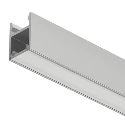 Hafele 833.94.216 Aluminum Profle, Hafele Loox5 Profile 2103, for LED strip lights Internal width 11 mm (7/16"), Length: (92") 2500 mm, silver colored Profile: anodized Diffuser: opal white