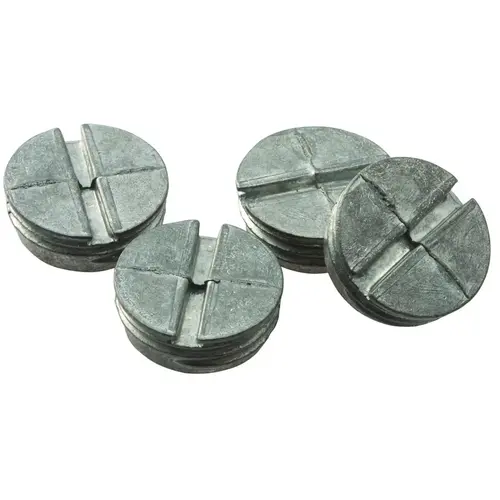Hubbell 5269-5 Closure Plug, 13/16 in Dia, 5/16 in L, 13/16 in W, Metal, Gray - pack of 3