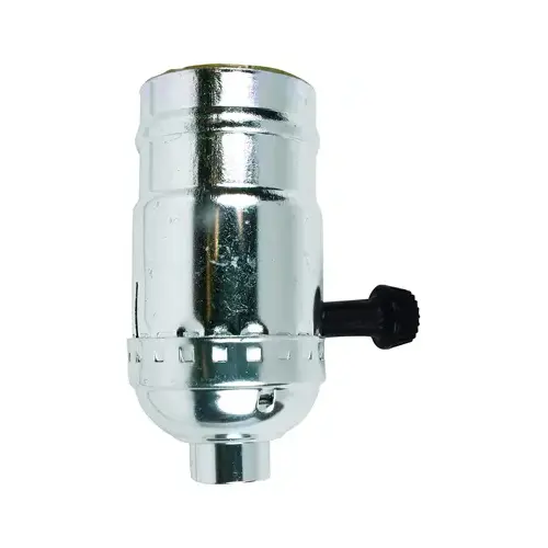 Jandorf 60403 Turn Knob Lamp Socket, 250 V, 250 W, Nickel Housing Material