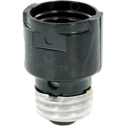 Leviton 02006-000 Socket Extender Phenolic Incandescent Medium Base Black