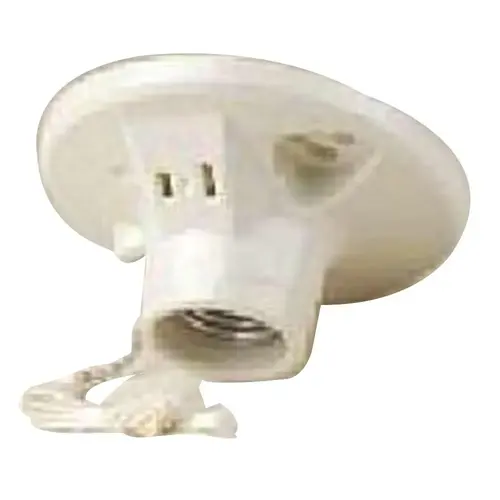 Leviton B01-09716-00C 9716-C Lamp Holder, 125 V, 660 W, Aluminum Contact, Porcelain Housing Material, White