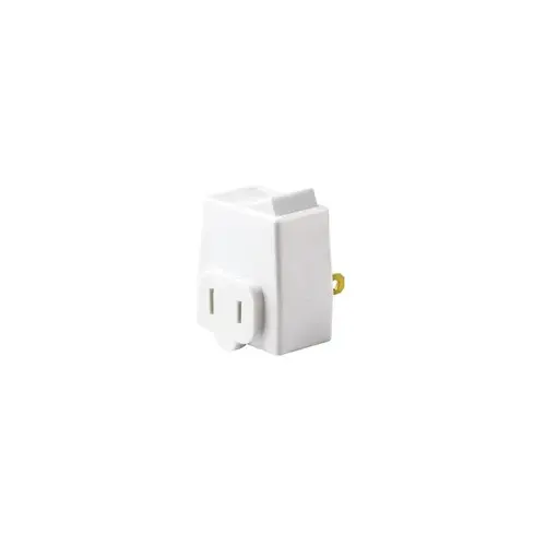 Leviton C22-01469-00W 1469-W Switch Tap, 13 A, 125 V, 1-15R, White
