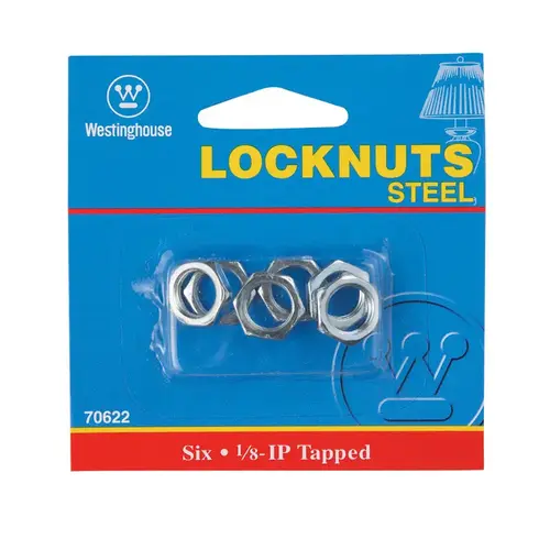 Westinghouse 70622-XCP6 Hex Nuts  Silver - pack of 6