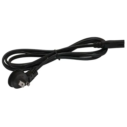Brixwell 833817 Loox LED Power Cord, 2m, 90-Degree 2-Prong US Plug, Black