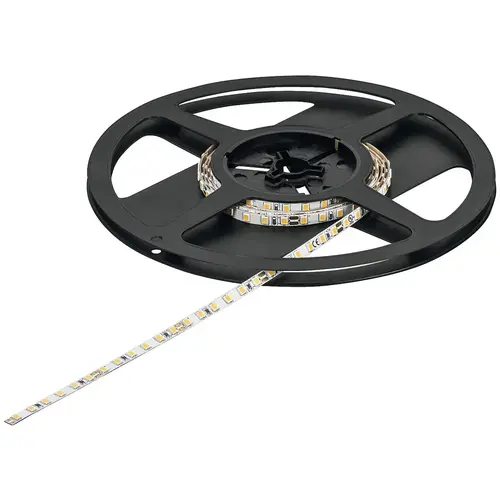 Hafele 833.76.309 Flexible Strip Light, Hafele Loox5 LED 3041, 24 V, monochrome, (3/16") 5 mm 196 7/8" 97 lm/W 930 lm 5 m 120 LEDs/m, 9.6 W/m, Warm white 3000 K, (196 7/8") 5 m available length White