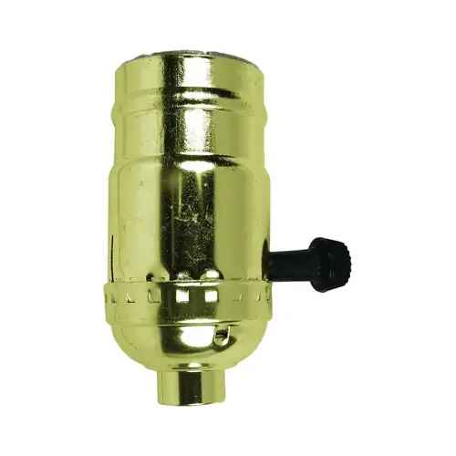Jandorf 60409 Turn Knob Lamp Socket, 250 V, 250 W, Brass Housing Material