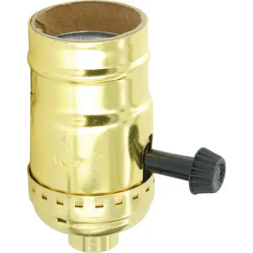Leviton 07070-0PG Turn Knob Socket Metal Incandescent Medium Base Polished