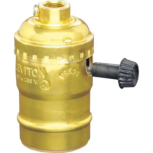 Leviton 10083-016 Lampholder Aluminum Incandescent Medium Base Polished
