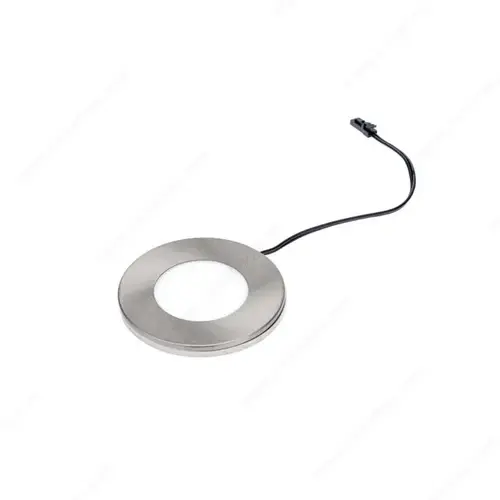 Richelieu Hardware 37905012124185 SIRAH - Slim LED Puck - 2W, 12V Satin Nickel