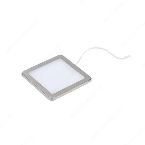 Richelieu Hardware 37907024122185 SPICA - Slim Square Puck - 24V, 3'' Satin Nickel