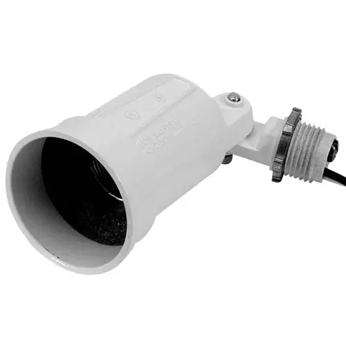 BWF 1001W-1 Lamp Holder, 150 W, Metal Housing Material, White