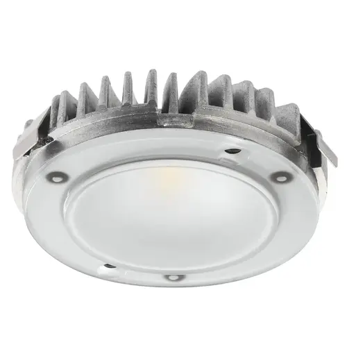 Hafele 833.72.323 Modular Puck Light, Modular, monochrome, LED 2025, aluminum, 12 V F 90 lm/W 345 lm Drill hole : 58 mm (2 5/16"); Compatible with Loox5 lead with snap-in connector, Cool white 5000 K