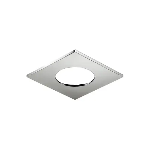 Hafele 833.72.509 Recess mounted housing, Suitable for: Loox5 light module with drill hole diameter 58 mm square Square, chrome plated, shiny glossy, Chrome plated