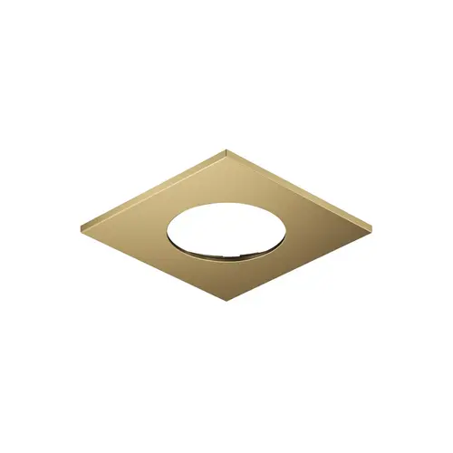 Hafele 833.72.510 Recess mounted housing, Suitable for: Loox5 light module with drill hole diameter 58 mm square Square, brass colored Brass colored