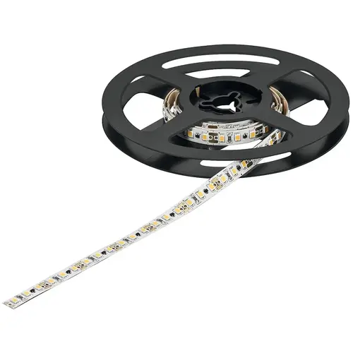 Hafele 833.74.373 Flexible Strip Light, Hafele Loox5 LED 2077, 12 V, monochrome constant current, (5/16") 8 mm 196 7/8" 90 lm/W 860 lm 5 m 120 LEDs/m, 9.6 W/m, Warm white 3000 K, (196 7/8") 5 m available length White