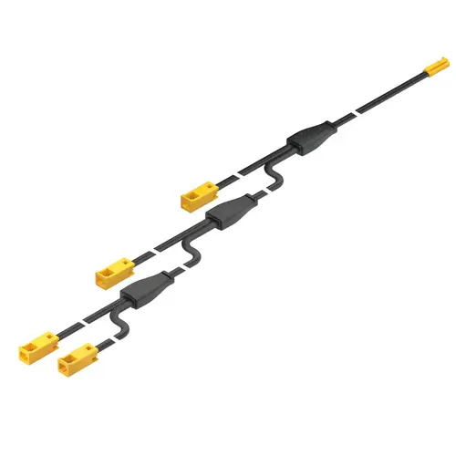 Hafele 833.95.742 4-way Extension Lead, Hafele Loox5, 12V Monochrome, Length: (255 7/8") 6500 mm