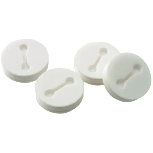 Hubbell 5269-6 Closure Plug, 13/16 in Dia, 5/16 in L, 13/16 in W, Metal, White - pack of 3
