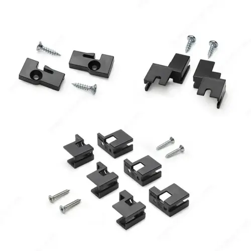 Richelieu Hardware 1084011990 Baski Universal Bracket Kit Black