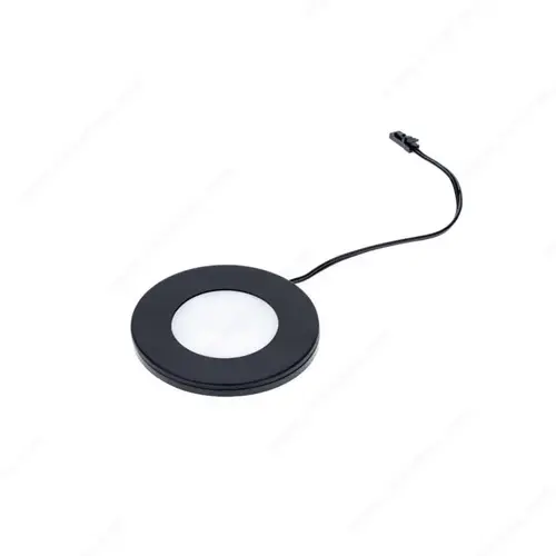 Richelieu Hardware 37905012124090 SIRAH - Slim LED Puck - 2W, 12V Black