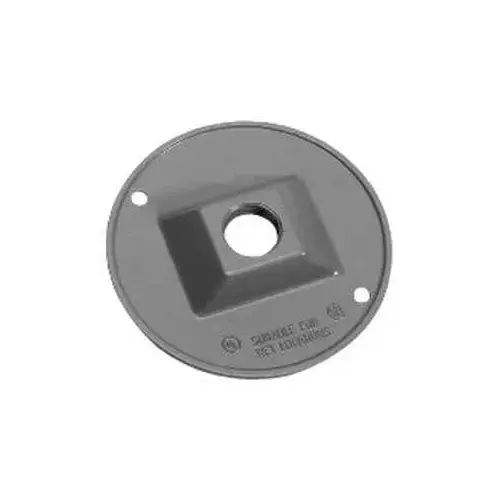 BWF CR-1V Lampholder Cover, 4-1/2 in Dia, Round, Metal, Gray, Powder-Coated