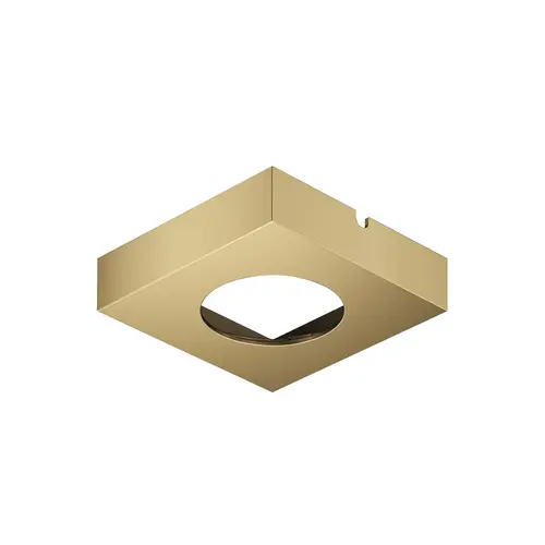 Hafele 833.72.522 Housing for undermounted light, Suitable for: Loox5 light module with drill hole diameter 58 mm square Square, brass colored Brass colored