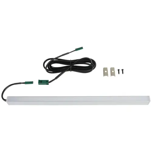 Hafele 833.86.055 Surface Mounted End Light Bars, With Linkable Cable, 24 V 45" Cabinet: 1219 mm (48") Profile 2103 with Loox LED 3087, multi-white 2-wire, 1143 mm (45") length
