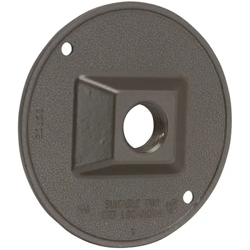 Hubbell 3005697 Cluster Cover, 4-1/8 in Dia, 4-1/8 in W, Round, Metal, Bronze, Powder-Coated
