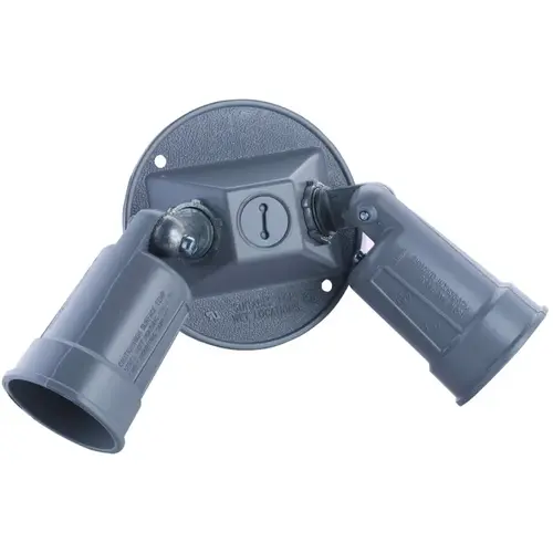 Hubbell 5625-0 Combination Cover, 4-1/8 in Dia, 3.336 in L, 8 in W, Round, Metal, Gray, Powder-Coated