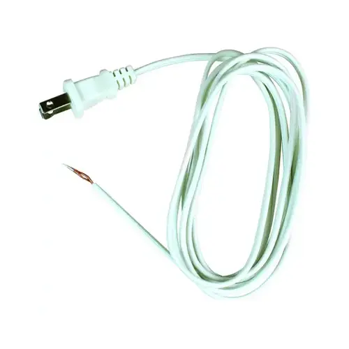 Jandorf 60134 Lamp Cord with Polarized Plug White