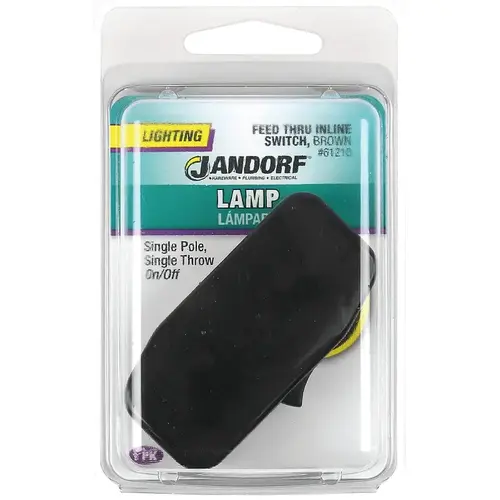 Jandorf 61210 Switch, 3 A, 125 V, Screw Terminal, Brown