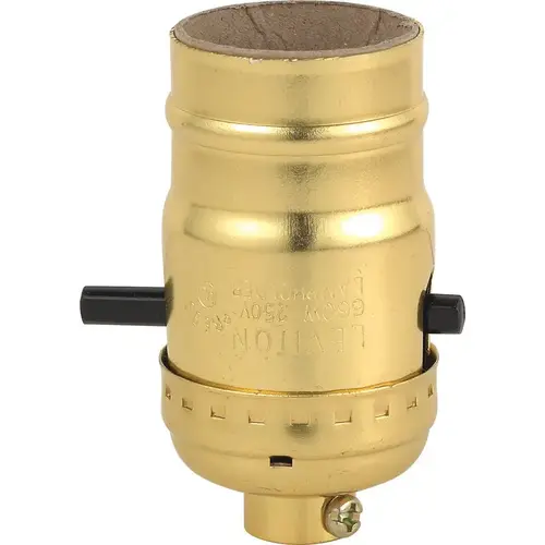 Leviton 06098-0PG Lampholder Aluminum Incandescent Medium Base Polished Gilt