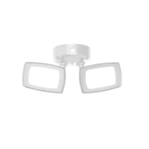 PROBRITE FSXD30-PC-4K-WH Twin Head Security Light, 22W Wattage, Photocell, White Finish
