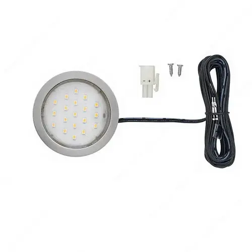 Richelieu Hardware LPOC1LEDSFRWNI 1.5W Pockit LED Puck Light 12VDC Nickel