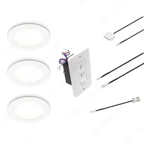 Richelieu Hardware WEBKIT1242893 ATOM puck LED for Under Cabinet Lighting - Started Guide White