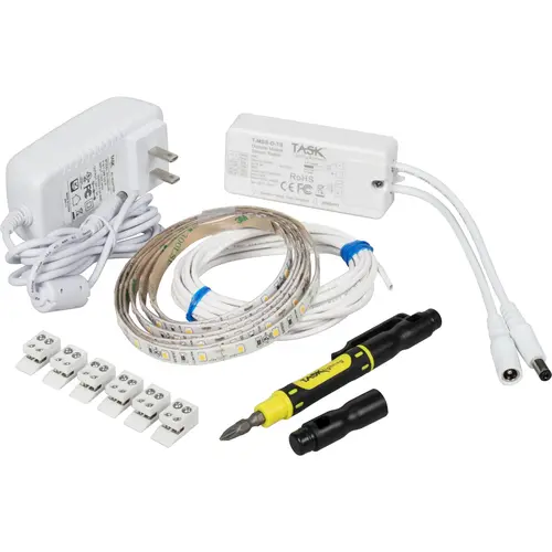 Task Lighting L-VNLK-05-40 5 ft 120 Lm/Ft Vanity Night Light Kit, Tape Lighting with Doppler Motion Sensor Switch, 4000K
