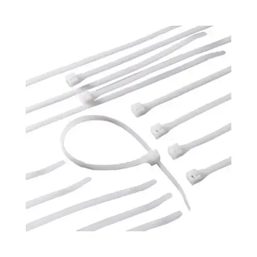 GB 46-206 Cable Tie, Double-Lock Locking, Nylon, Natural - pack of 100