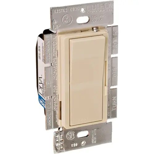 Hafele 820.66.652 Lutron Wall Dimming Control, Diva, 2 Wire Low Voltage (LV) Ivory Ivory