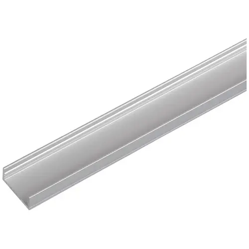 Hafele 833.01.760 Designer Aluminum Profile, Hafele Loox5 Profile 4105, for LED strip lights surface mounted, 9 mm (3/8"), without diffuser, 2000 mm, total height 9 mm, profile height: 8 mm Profile: Silver colored Diffuser:
