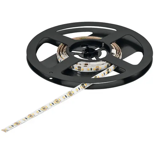 Hafele 833.74.366 Flexible Strip Light, Hafele Loox5 LED 2068, 12 V, monochrome, (5/16") 8 mm 1968 1/2" 96 lm/W 920 lm 50 m 120 LEDs/m, 9.6 W/m, Warm white 2700 K, (1968 1/2") 50 m available length White