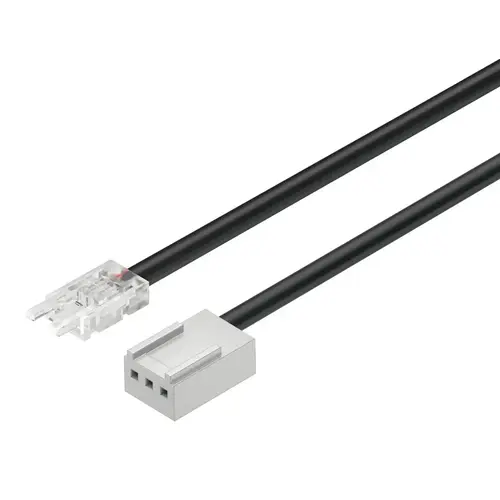 Hafele 833.75.706 Adapter lead, For LED Strip Lights With Loox5 Clip Loox5 LED strip light 8 mm, multi-white 10 mm 1 x Clip, Loox5 LED strip 8 mm MW 1 x plug, Loox 3-pin MW Also for constant current strip lights, Length: (78 3/4") 2000 mm