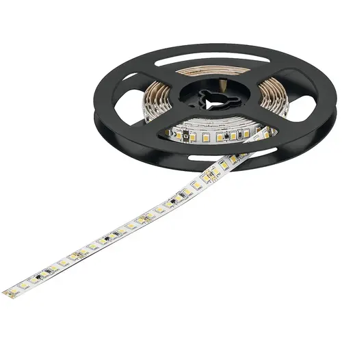 Hafele 833.76.385 Flexible Strip Light, Hafele Loox5 LED 3052, 24 V, monochrome constant current, (5/16") 8 mm 1968 1/2" 109 lm/W 2,100 lm 50 m 140 LEDs/m, 19.2 W/m, Cool white 5000 K, (1968 1/2") 50 m available length White