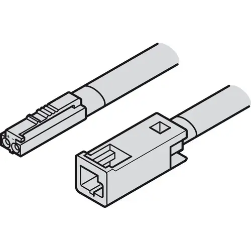 Hafele 833.95.883 CL3R Extension lead, Hafele Loox5 monochrome, 24 V, 18 AWG 393 3/4" for In-wall leads; designed to be routed behind drywall, Length: (393 3/4") 10,000 mm
