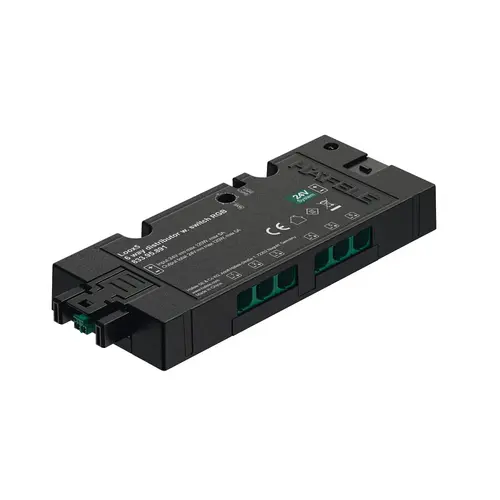 Hafele 833.95.891 6-Way Distributor, Hafele Loox5, with Manual RGB Control, 24 V 90 W, 4 3/4" x 2" x 5/8" Black