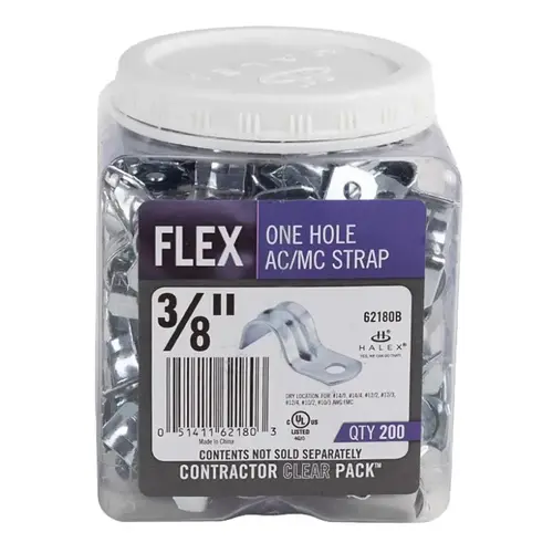 Halex 62180B Hole Strap, 3/8 in, Steel - pack of 200