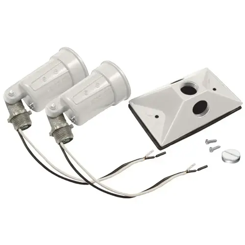 Hubbell 5621-6 Lamp Holder, 120 V, 75 to 150 W, White